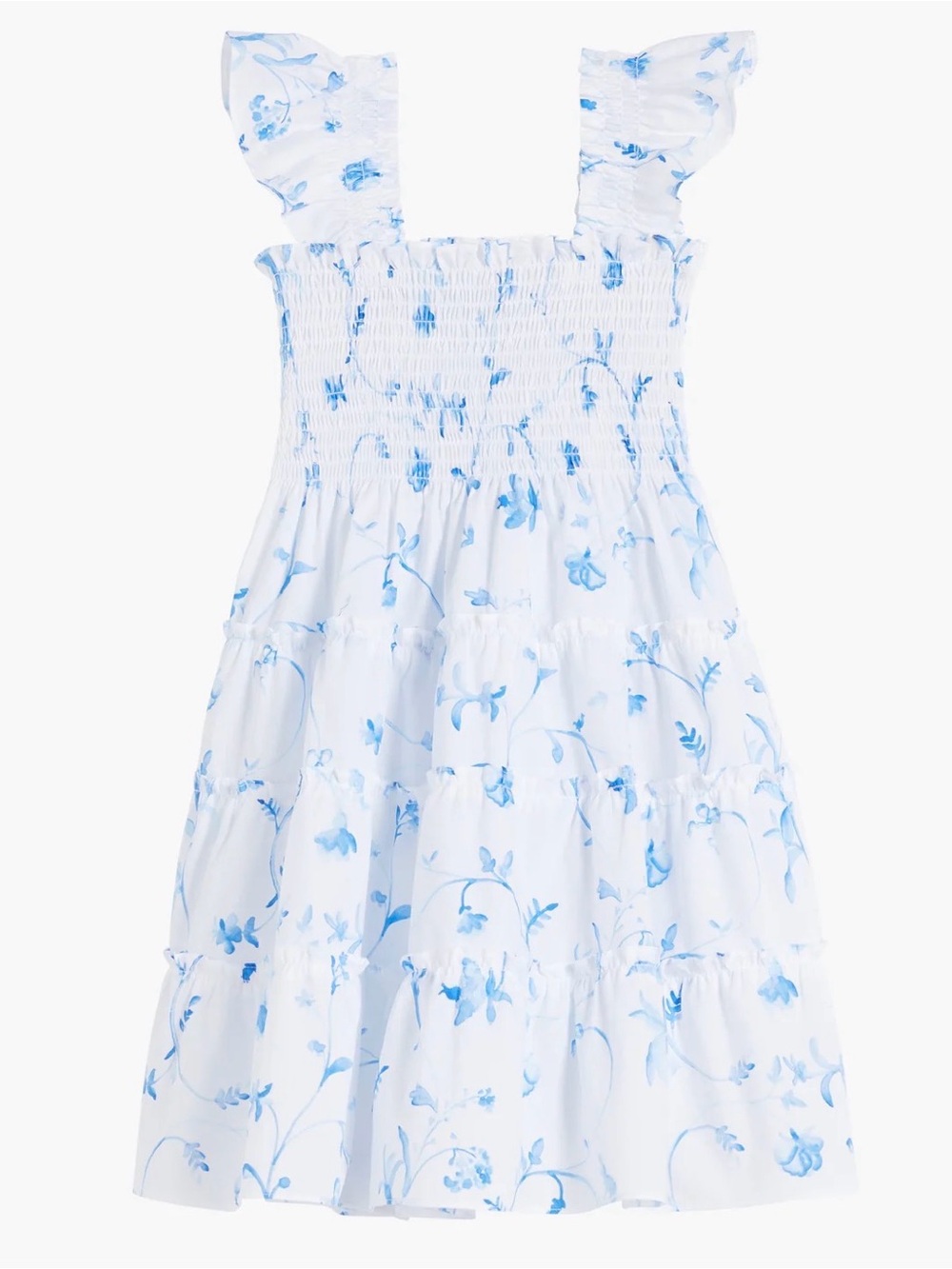 Hill House Home The Tiny Ellie Nap Dress in Blue Botanical Size 2Y